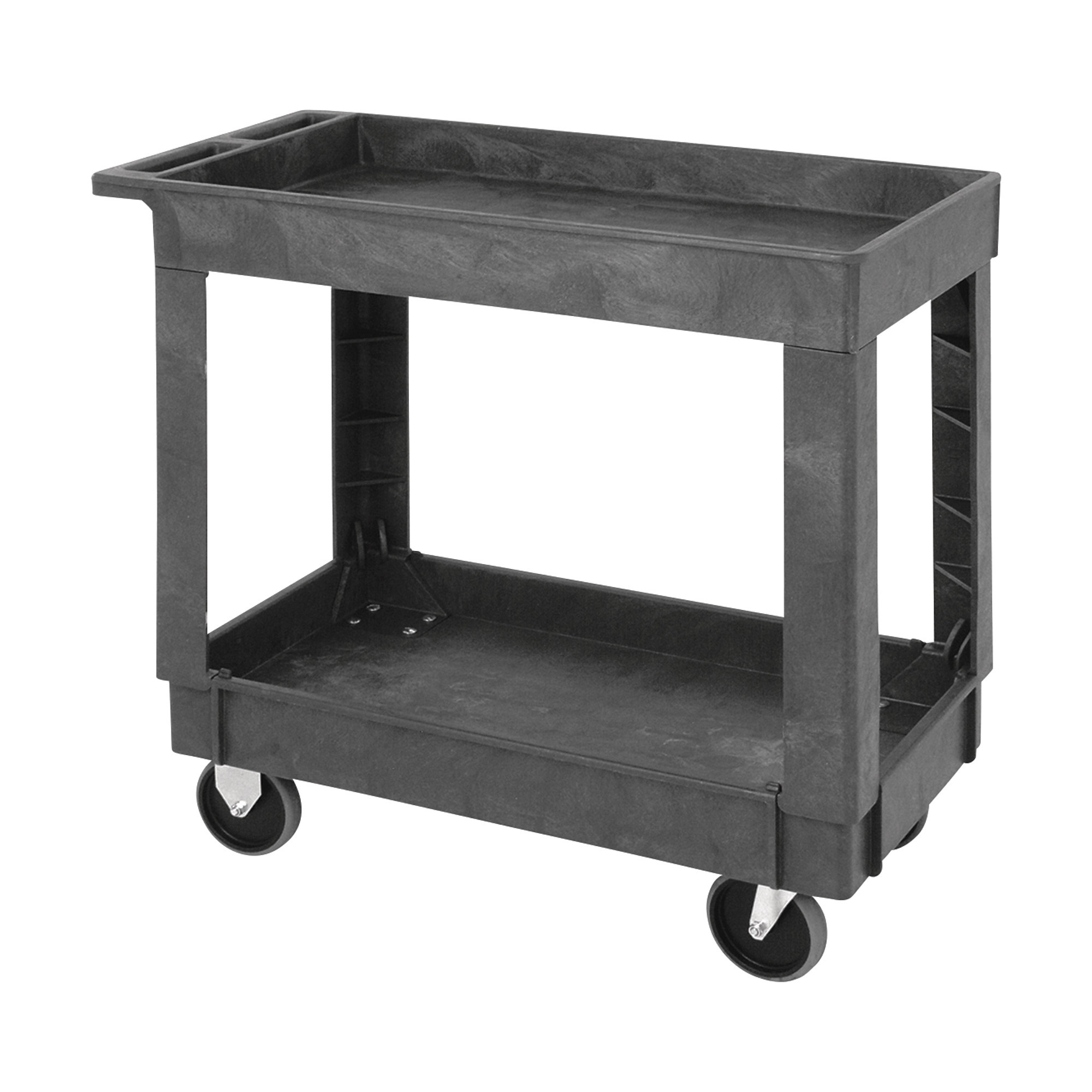 Quantum Industrial Plastic Cart, 35in.H, 2-Shelf, Model# PC3518-33
